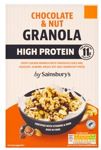 Sainsbury's High Protein Chocolate &amp; Nut Granola 400g