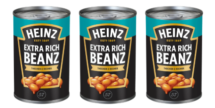Heinz Extra Rich Beans 410g - Pack of 3