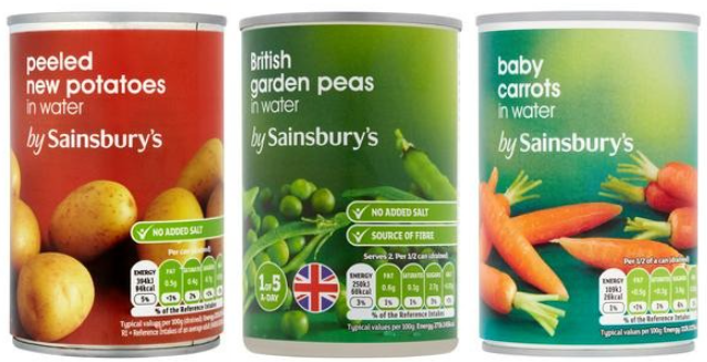 Sainsburys Tinned Vegetables Variety Pack
