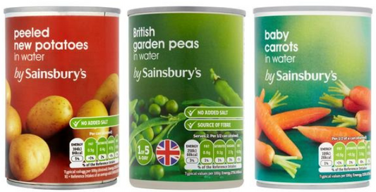 Sainsburys Tinned Vegetables Variety Pack