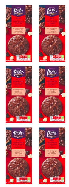 Sainsbury's Dark Chocolate & Ginger Cookies, Taste the Difference 200g - pack of 6