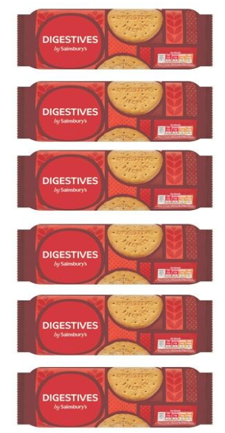Sainsbury's Digestives 400g - pack of 6