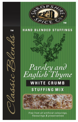 SHROPSHIRE SPICE CO. Parsley & English Thyme White Crumb Stuffing Mix 150g