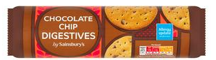 Sainsbury's 400g Chocolate Chip Digestives
