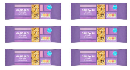 Sainsbury's Garibaldi Biscuits 200g  - pack of 6