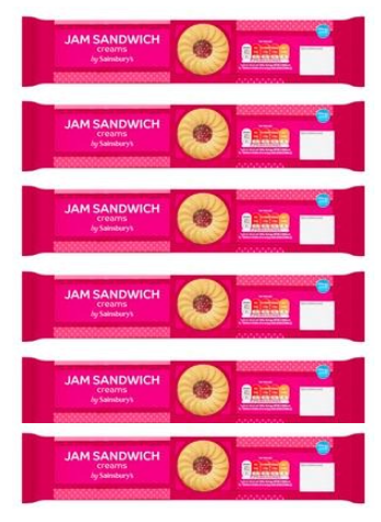 Sainsbury's Jam Sandwich Creams 150g - pack of 6