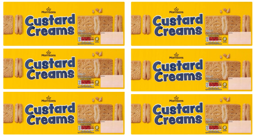 Morrisons Custard Creams 400g, Pack of 6