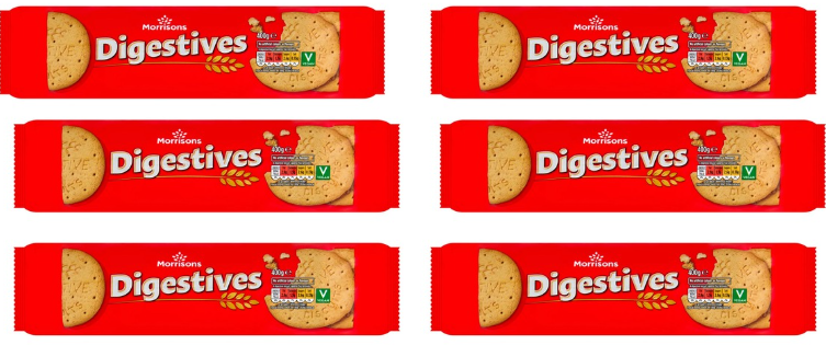 Morrisons Digestives 400g, Pack of 6