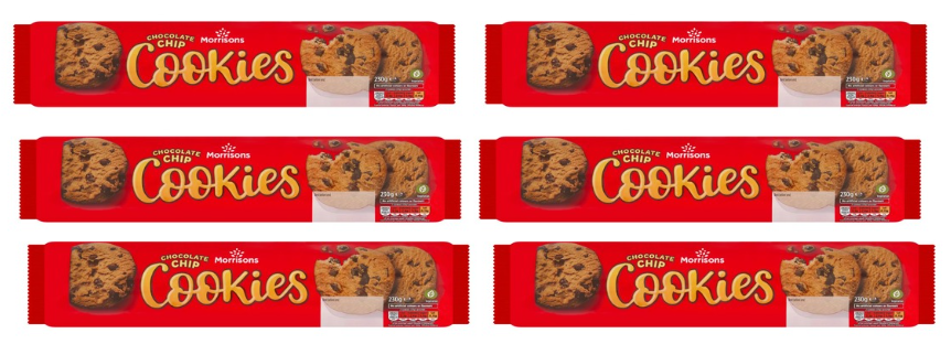 Morrisons Choc Chip Cookie 230g, Pack of 6