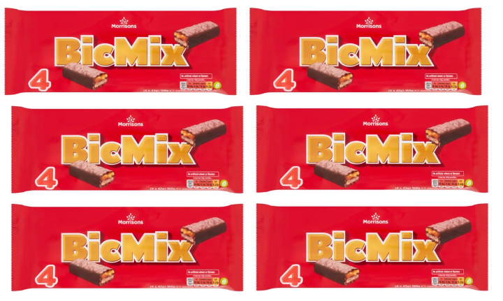 Morrisons Bic Mix 4 Bars per Pack, Pack of 6