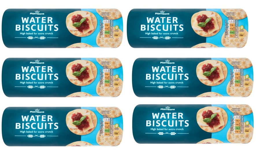 Morrisons Water Biscuits 200g, Pack of 6