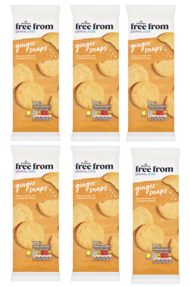 Morrisons Free From Ginger Snaps 180g, Pack of 6