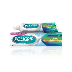 Poligrip Ultra Denture Fixative Cream, 40g