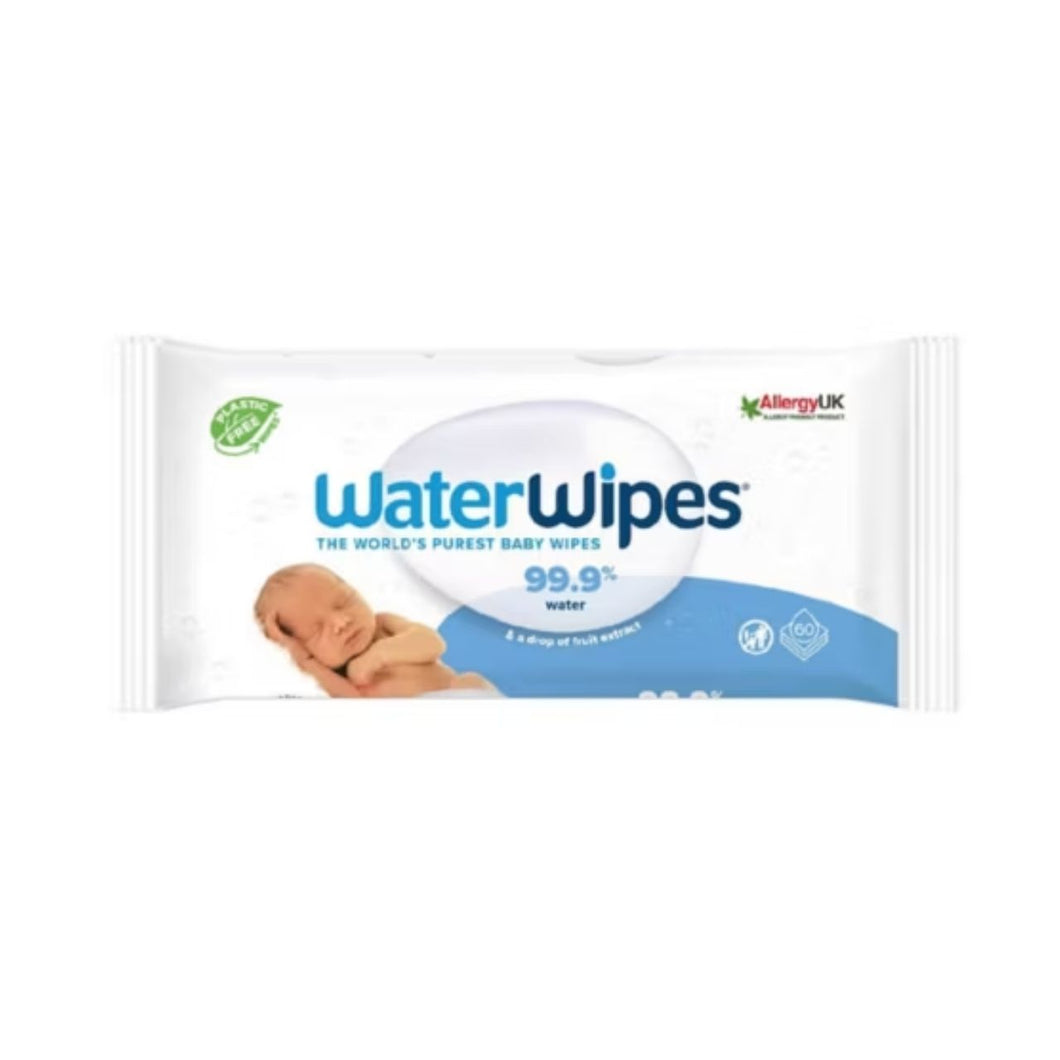 WaterWipes Sensitive Newborn & Baby Wipes (60 Wipes)