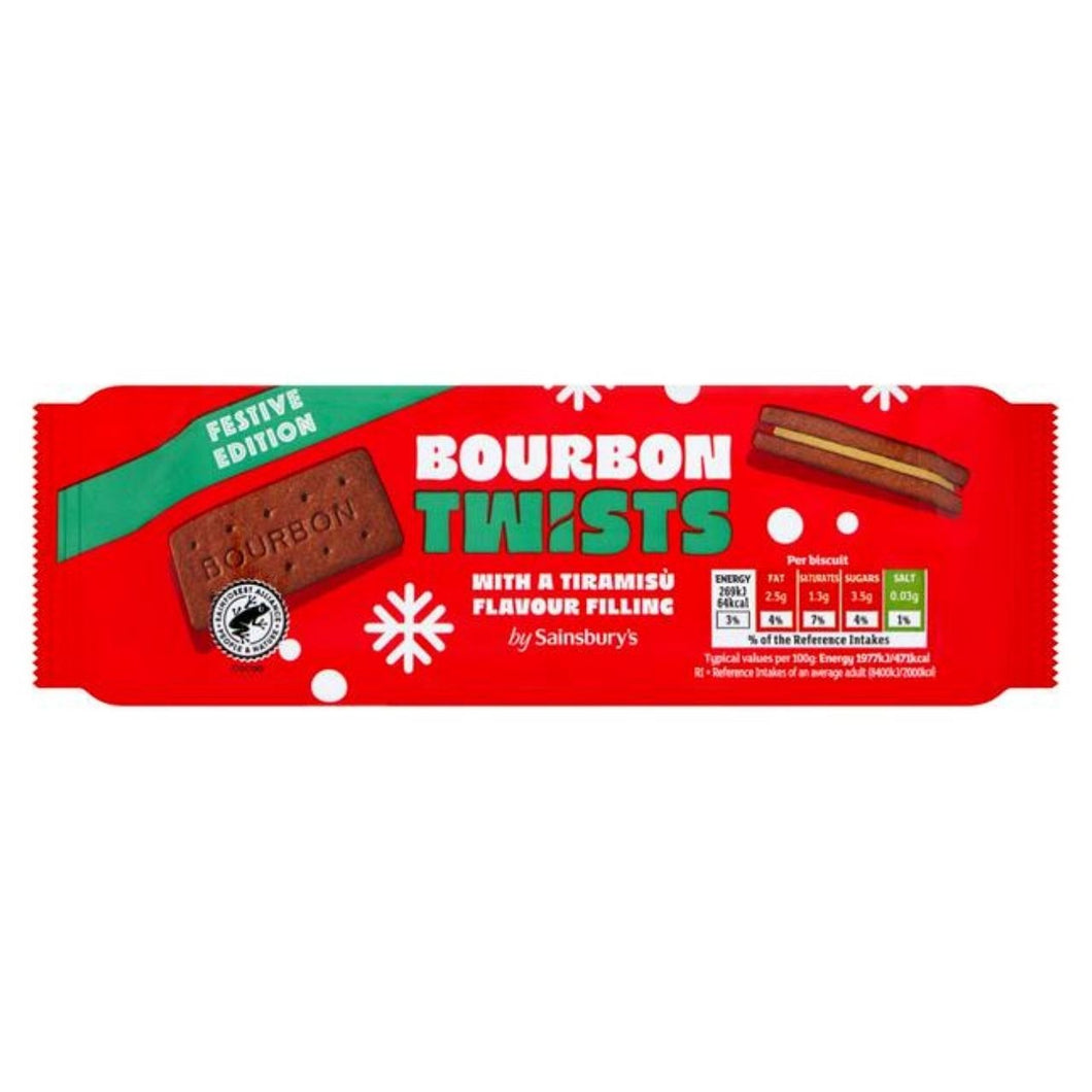 Sainsbury's 150g Tiramisu Flavour Filled Bourbon Twists Biscuits, Festive Edition