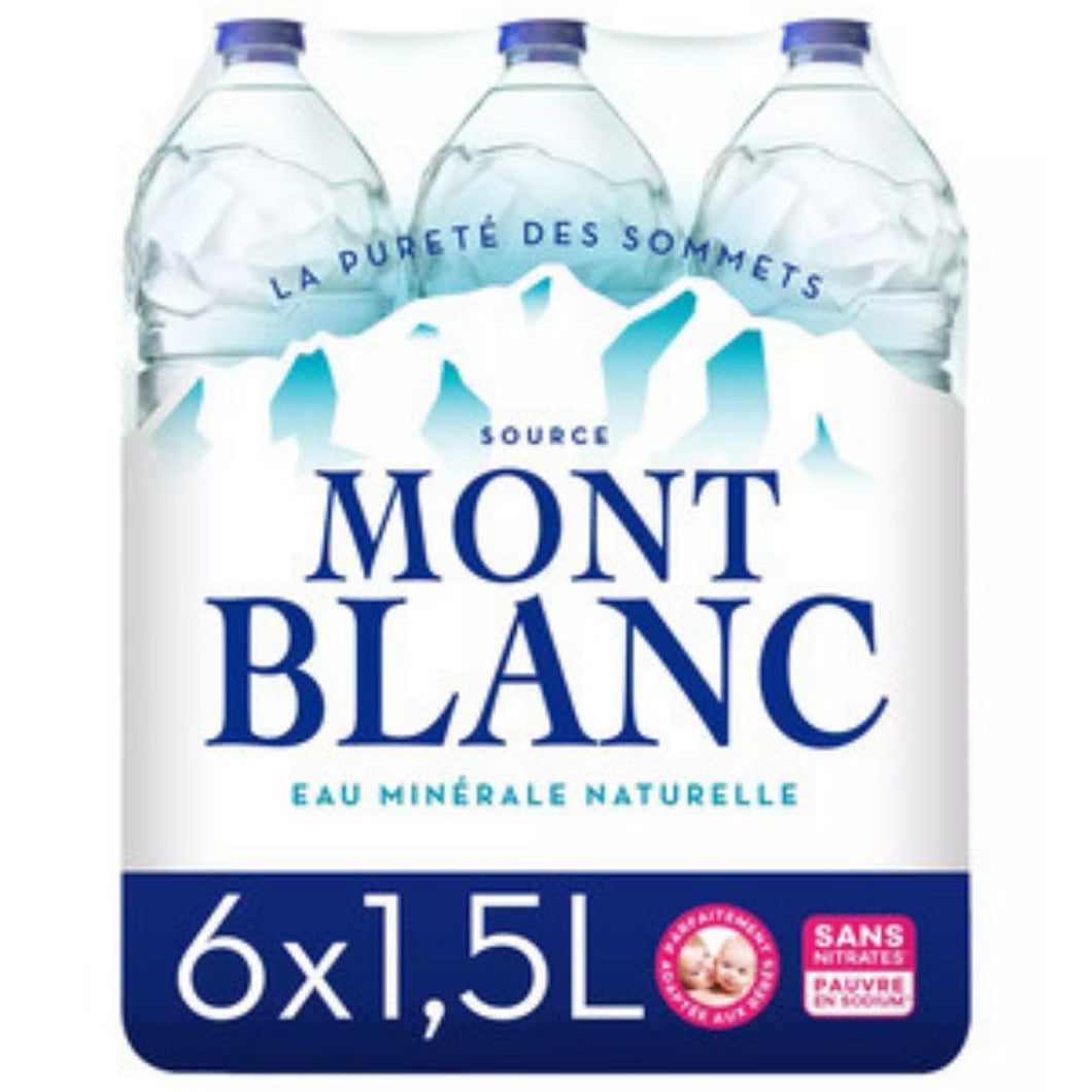 Mont Blanc Natural Mineral Water 6x1.5L