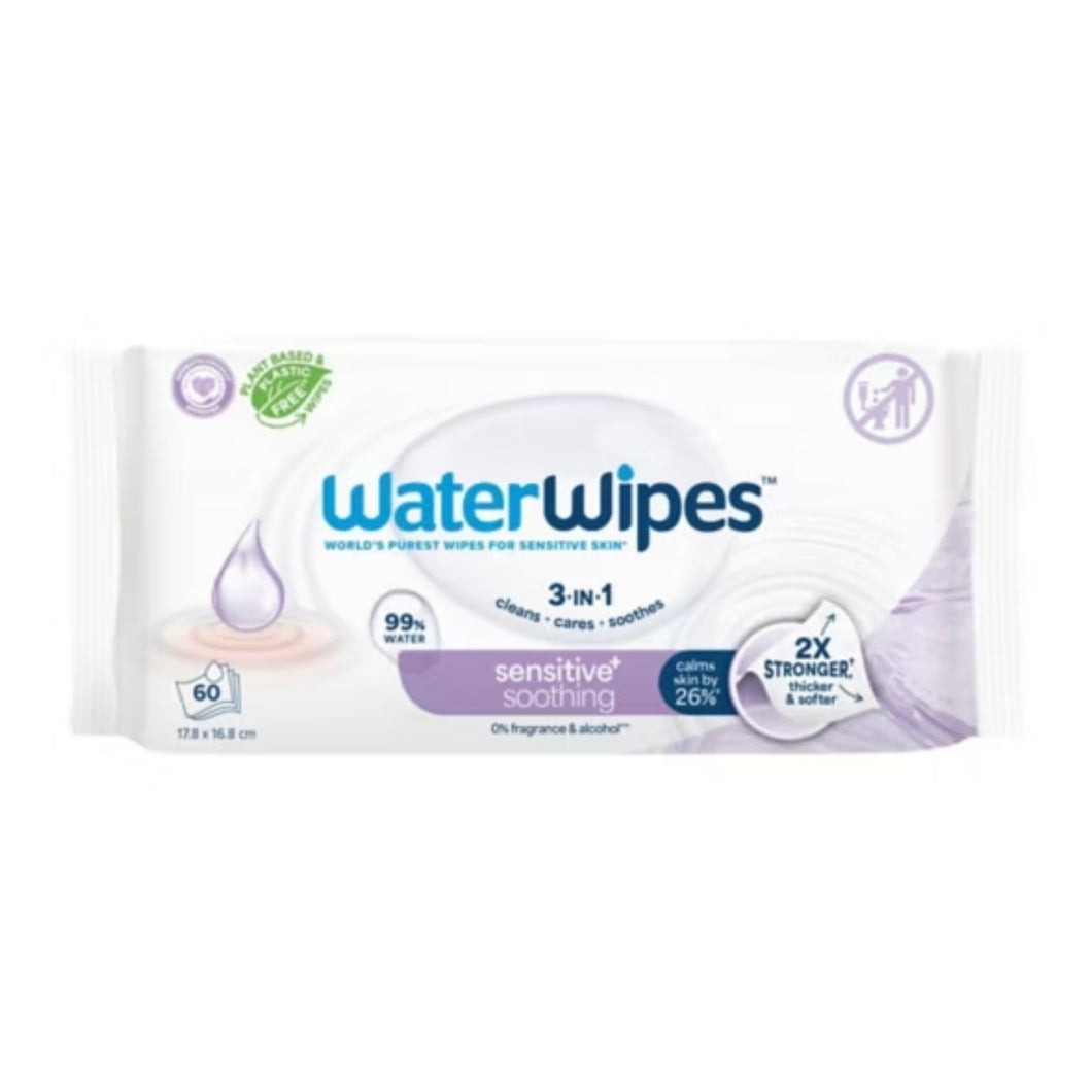 WaterWipes Sensitive Soothing Wipes (60 Wipes)