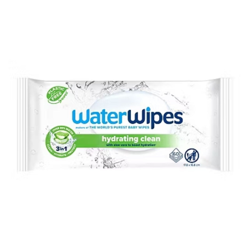 WaterWipes Sensitive Hydrating Wipes (60 Wipes)