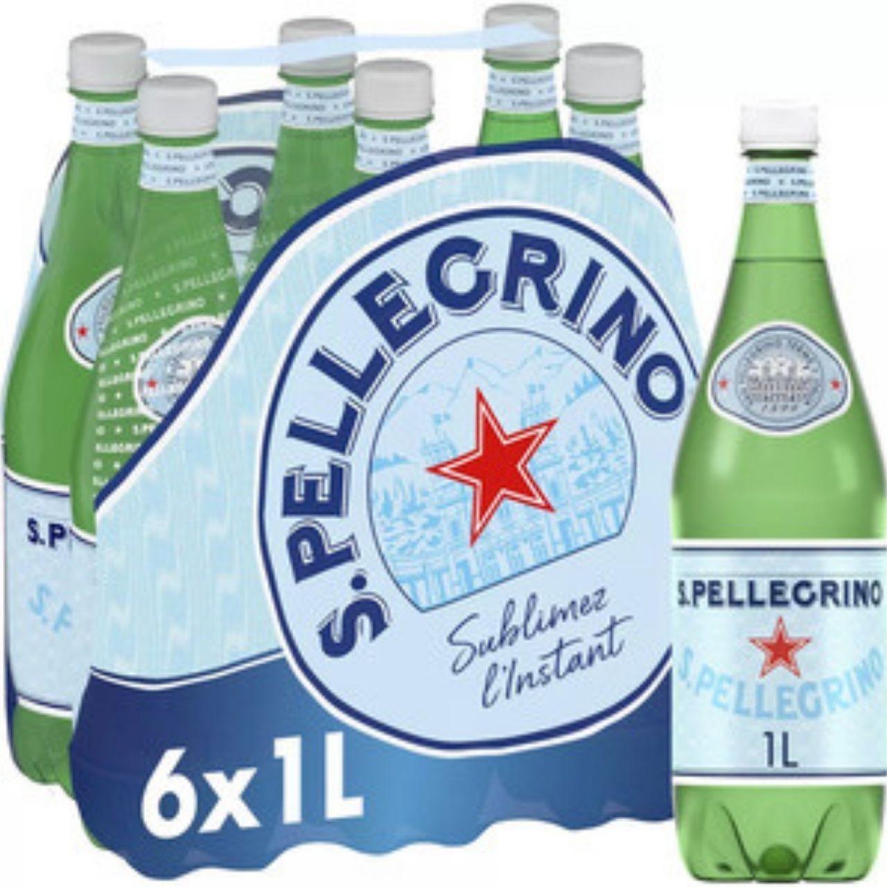 San Pellegrino Sparkling Water 6 x 1L (Plastic)