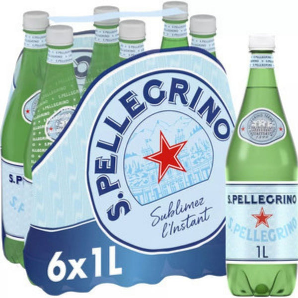 San Pellegrino Sparkling Water 6 x 1L (Plastic)