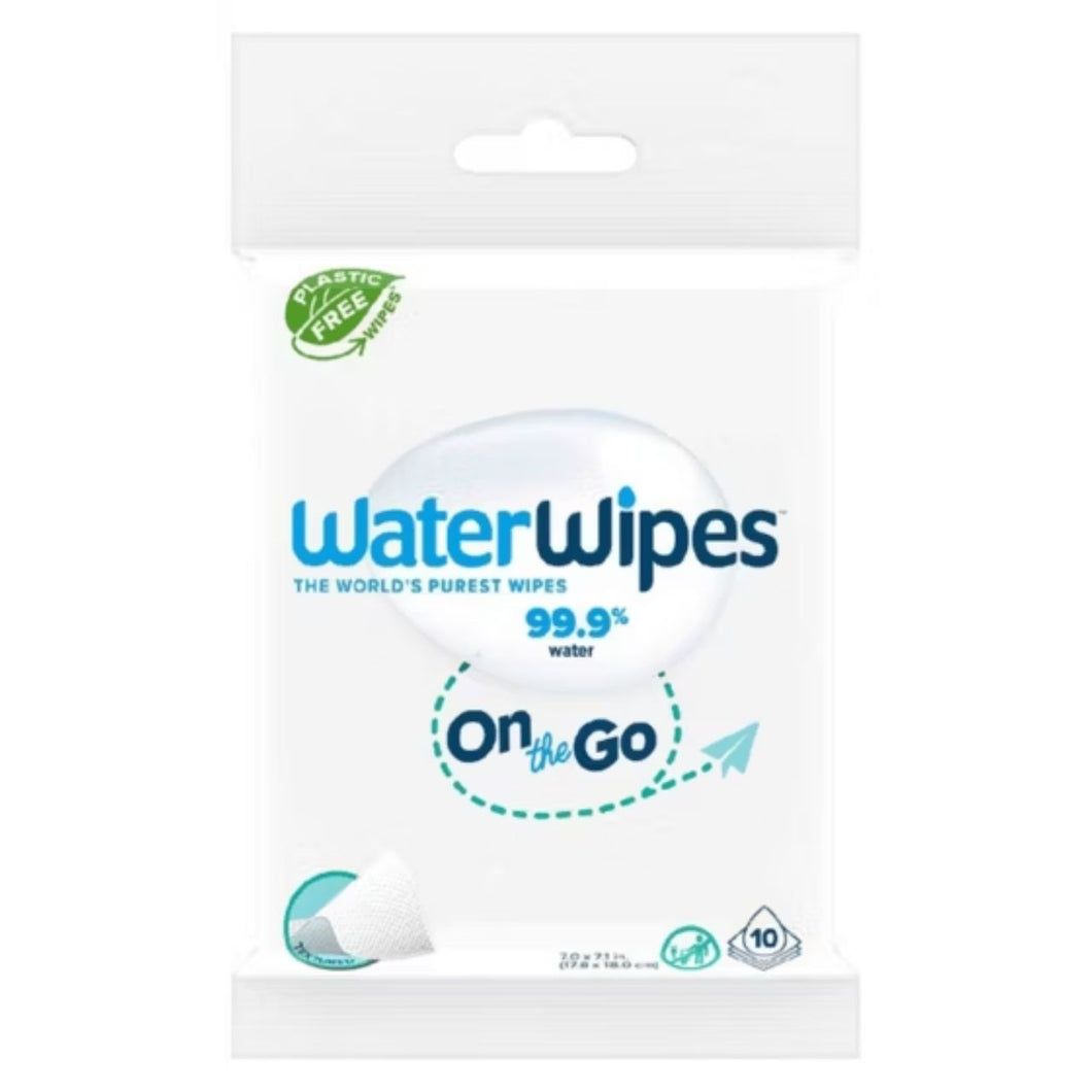 WaterWipes Sensitive On-The-Go Wipes (10 Wipes)