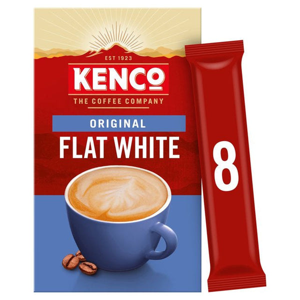 Kenco Flat White Instant Coffee 8 sachets 144g