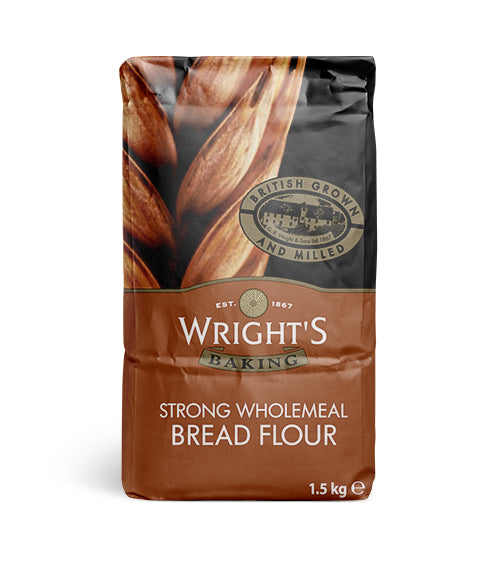 Wright's Baking Strong Wholemeal Bread Flour 1.5kg (Pack of 2)
