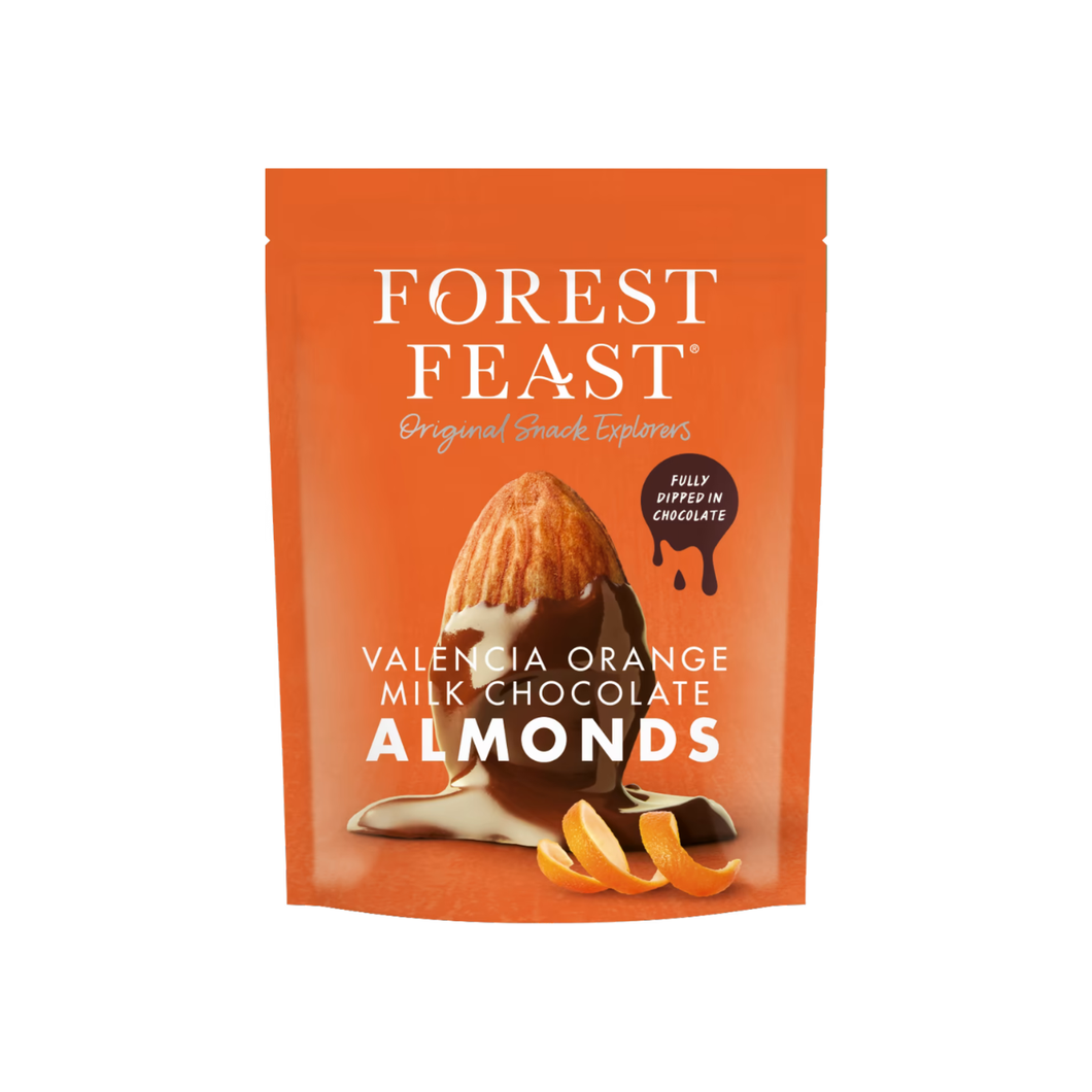 Forest Feast Valencia Orange Milk Chocolate Almonds 120g