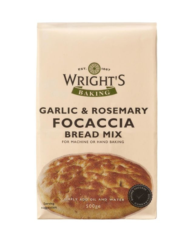 Wright's Baking Garlic & Rosemary Focaccia Bread Mix, 500g