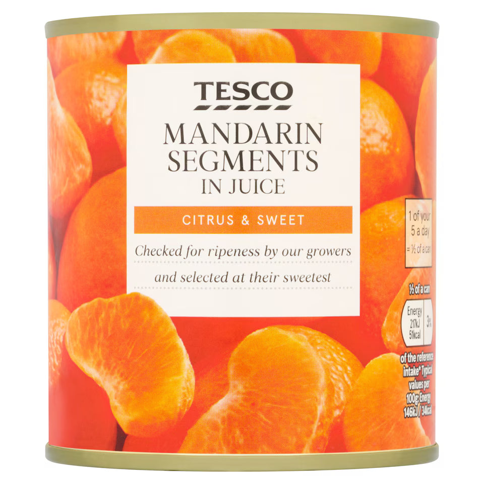 Tesco Mandarin Segments In Juice, 298g