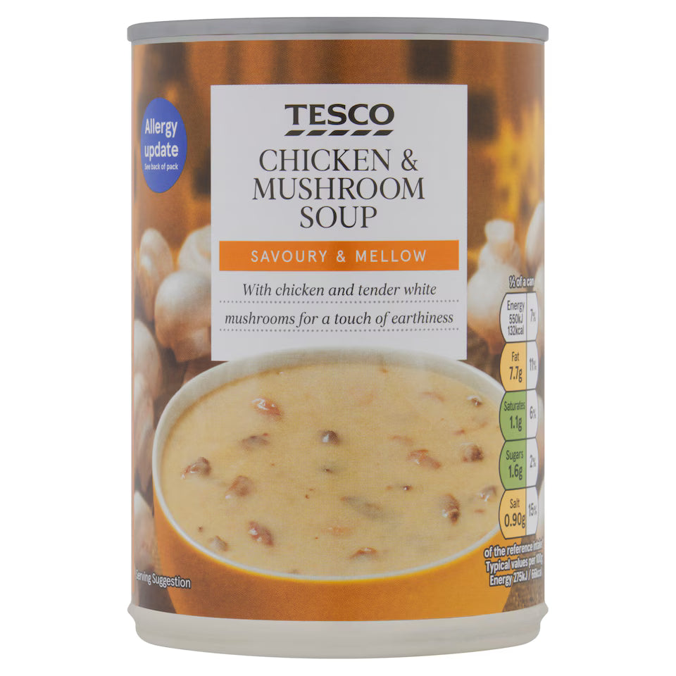 Tesco Cream Of Chicken & Mushroom Soup, 400g