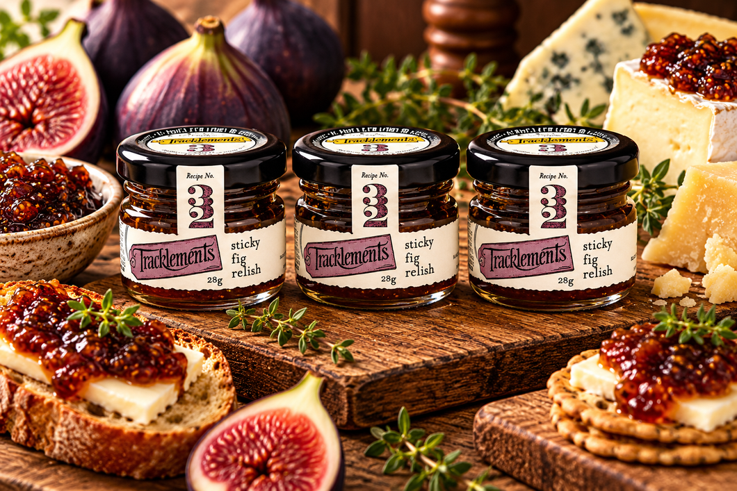Tracklements Sticky Fig Relish Mini 28g - Pack of 3