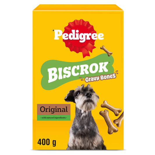 Pedigree Biscrok Gravy Bones Dog Treat Biscuits, 400g