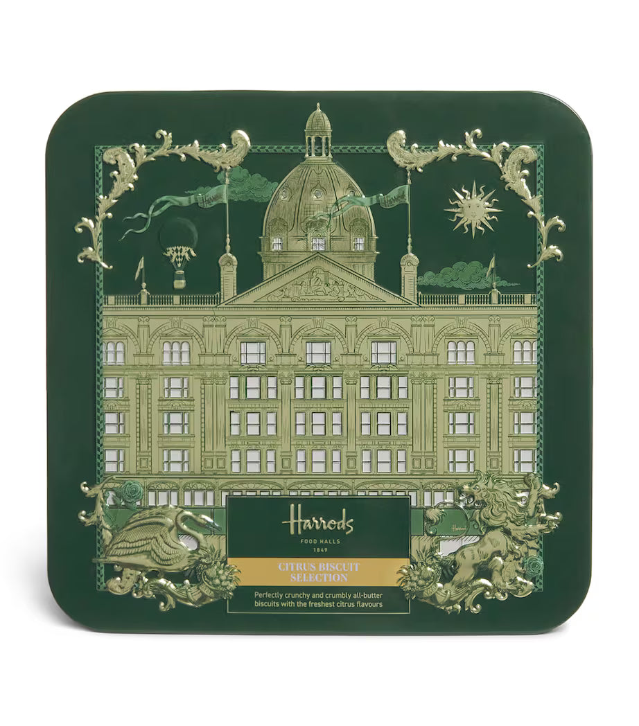 Harrods Citrus Biscuit Selection Tin 300g
