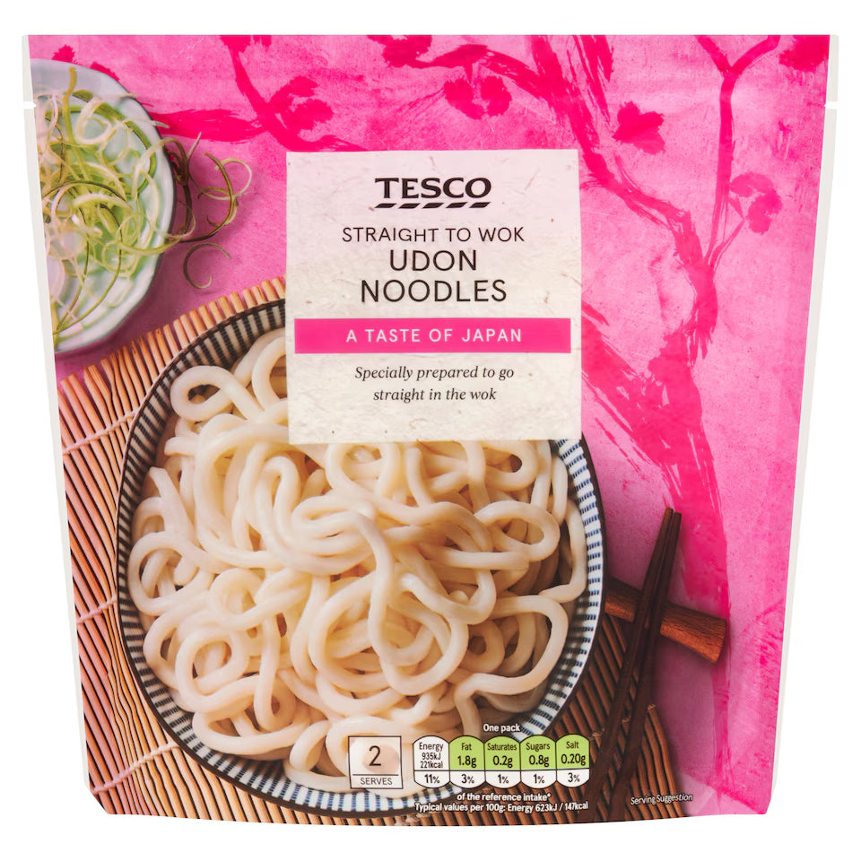 Tesco Straight To Wok Udon Noodles, 300g