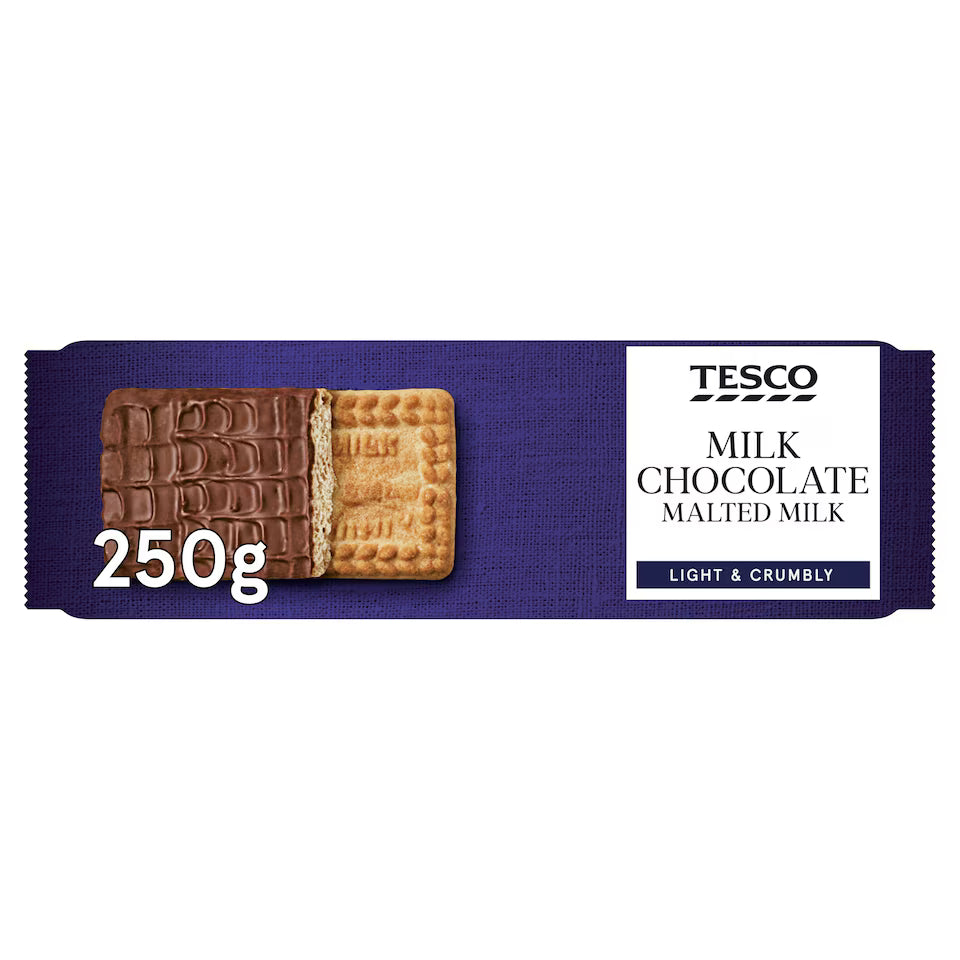 Tesco Milk Chocolate Malted Milk, 250g