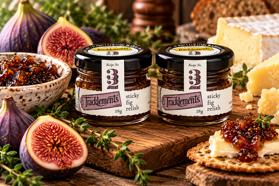 Tracklements Sticky Fig Relish Mini 28g - Pack of 2