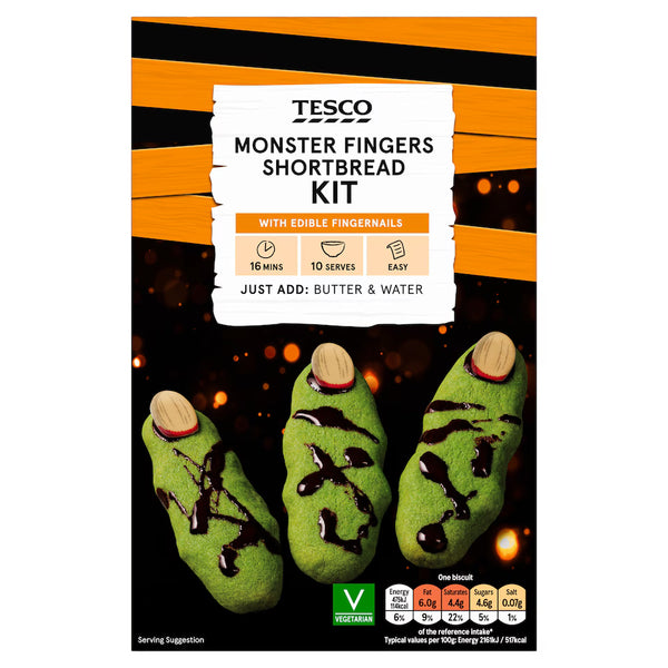 Tesco Monster Fingers Shortbread Kit 180g