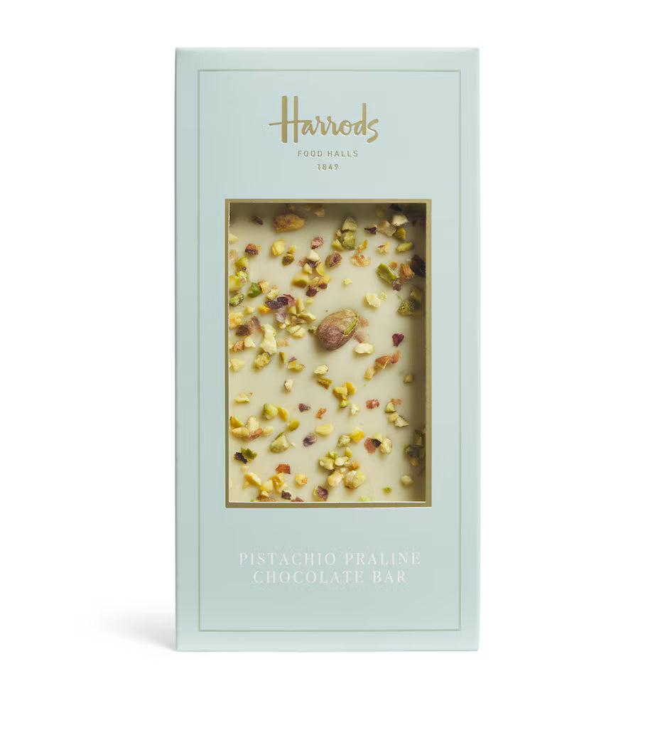 Harrods Filled and Topped Pistachio White Chocolate Bar - 123g