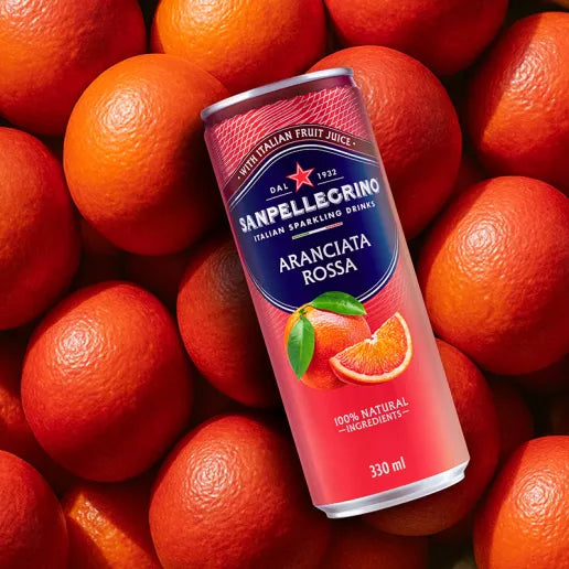 San Pellegrino Sparkling Beverage - Aranciata Rossa (Blood Orange) 330Ml