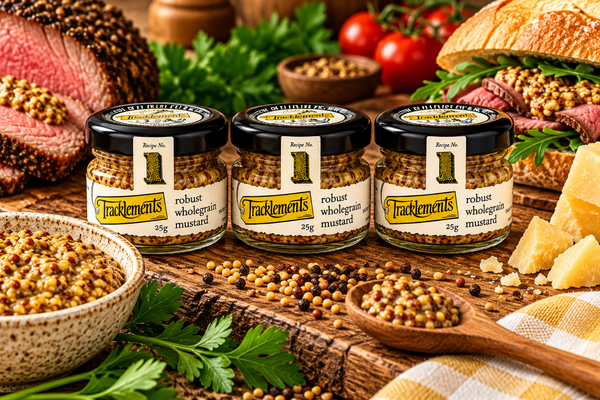 Tracklements Robust Wholegrain Mustard Mini 25g - Pack of 3