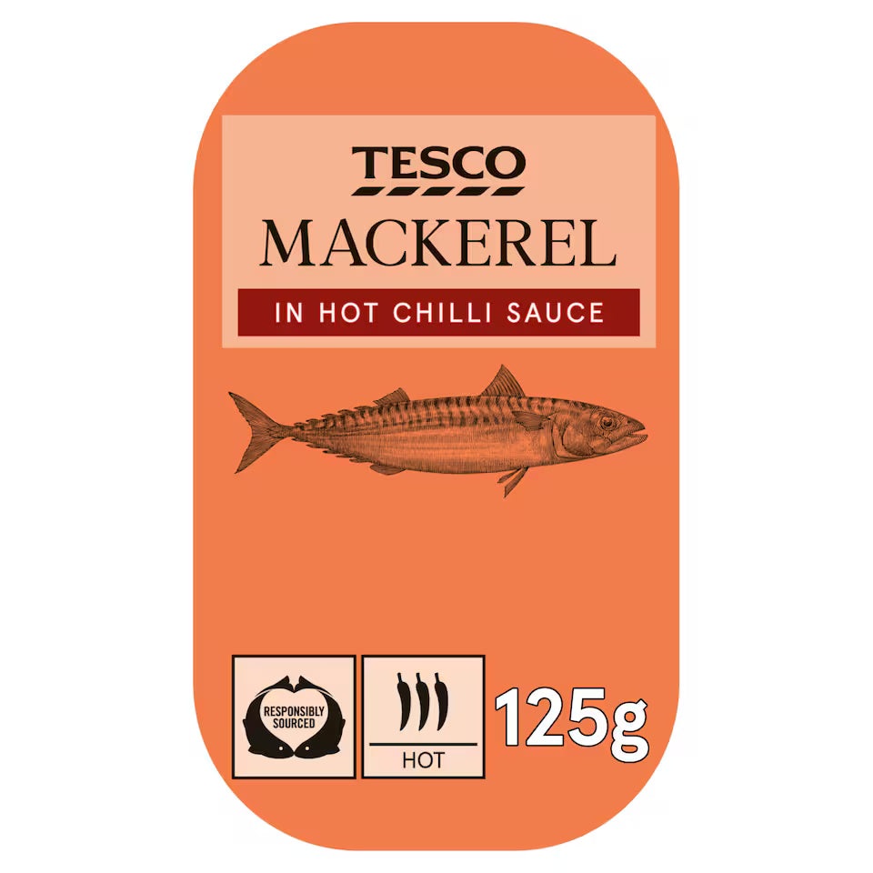 Tesco Mackerel In Hot Sauce, 125g