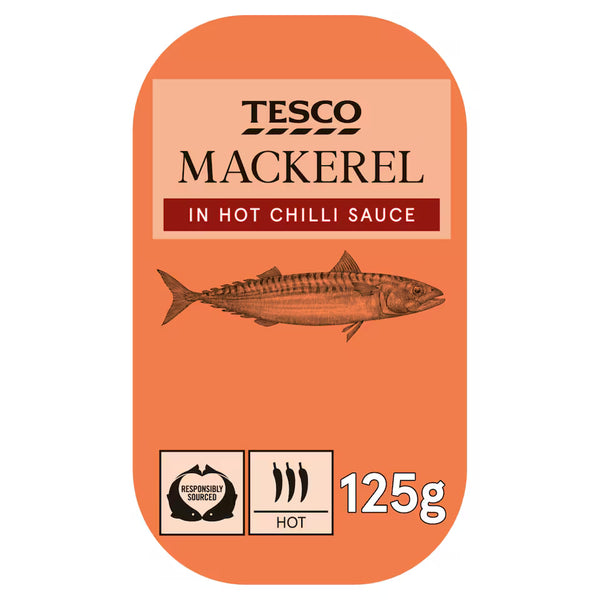 Tesco Mackerel In Hot Sauce, 125g