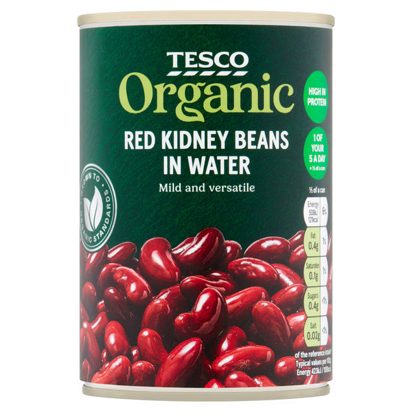 Tesco Organic Red Kidney Beans In Water, 400g