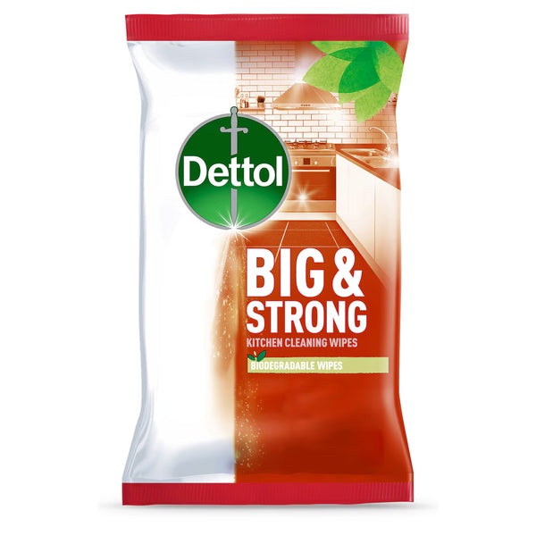 Dettol Big & Strong Kitchen Surface Cleaning Wipes 25 Pack