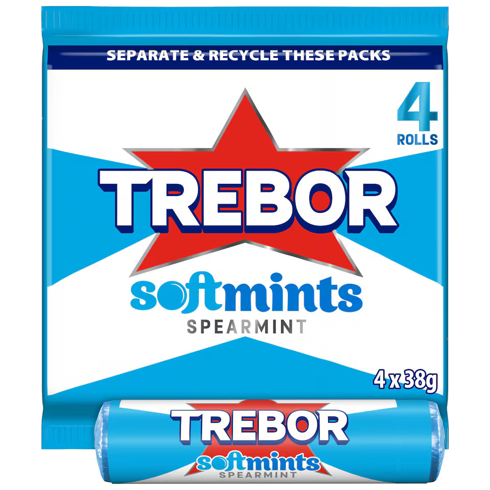 Trebor Spearmint Softmints Multipack, 4x38g