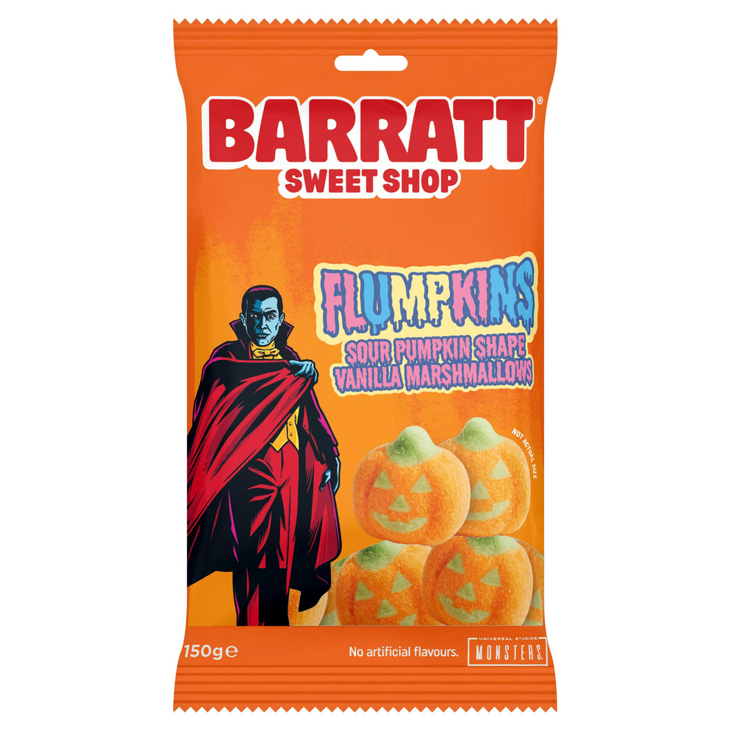 Barratt Sweet Shop Flumpkins Sour Pumpkin Shape Vanilla Marshmallows 150g
