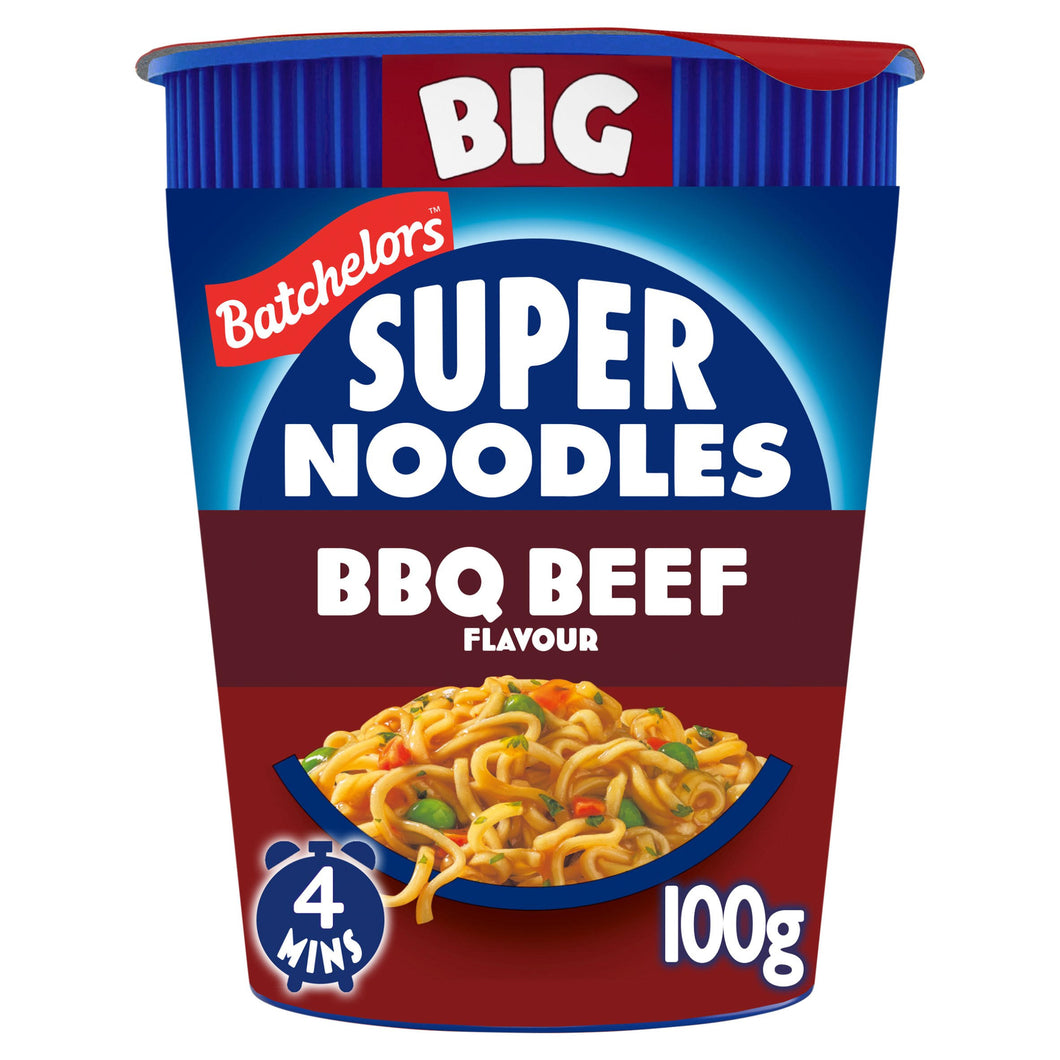 Batchelors Big Super Noodles BBQ Beef Flavour Instant Noodle Pot 100g