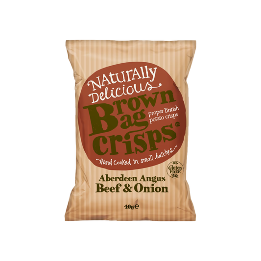 Brown Bag Crisps Aberdeen Angus Beef & Onion 40g
