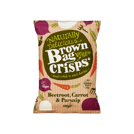 Brown Bag Crisps Beetroot, Carrot & Parsnip 120g